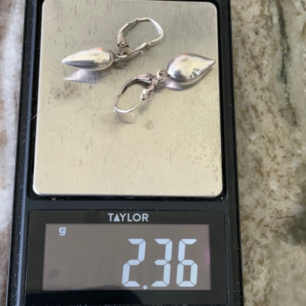 Vintage Sterling silver drop earrings - Picture 3 of 4